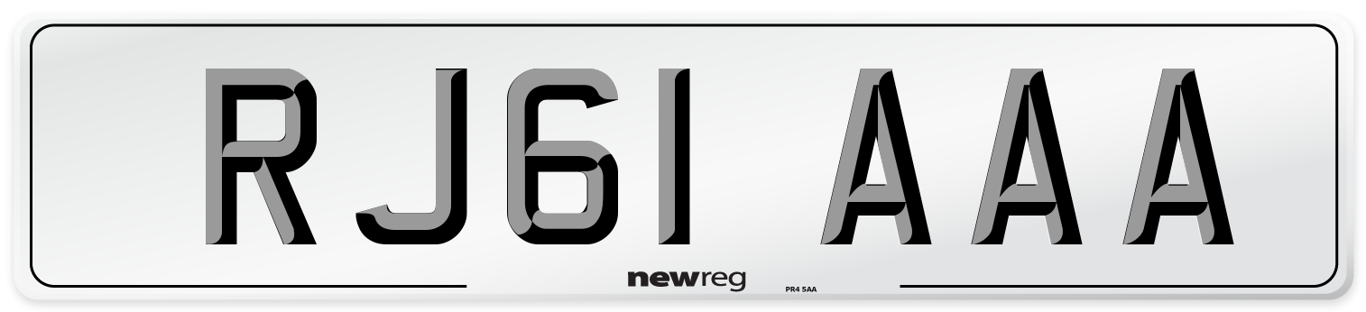 RJ61 AAA Number Plate from New Reg